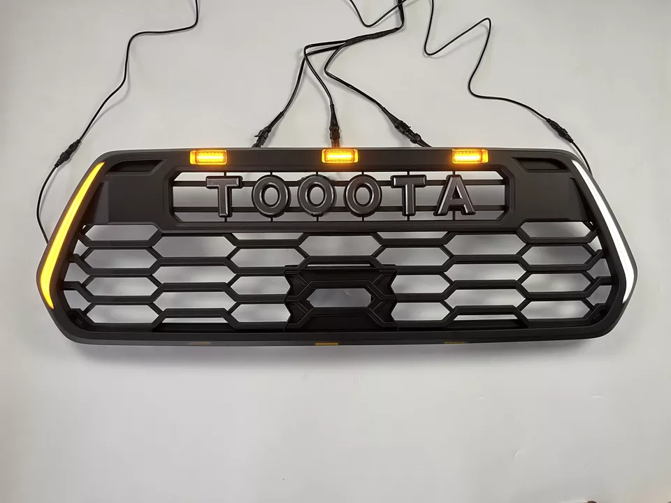 HW 4x4 New Offroad 4x4 Car Front Bumper Grille With LED Lights For Tacoma 2016-2020 Upgrade Grille Accessories
