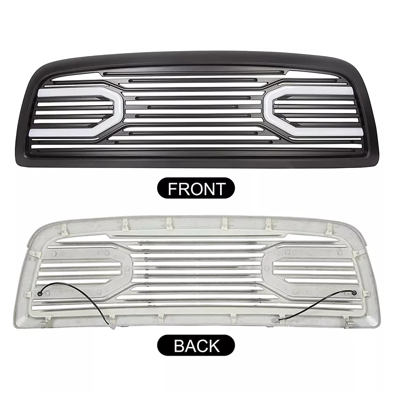 Matte Black ABS Front Bumper Grill With Lights for Ram 1500 2009-2012