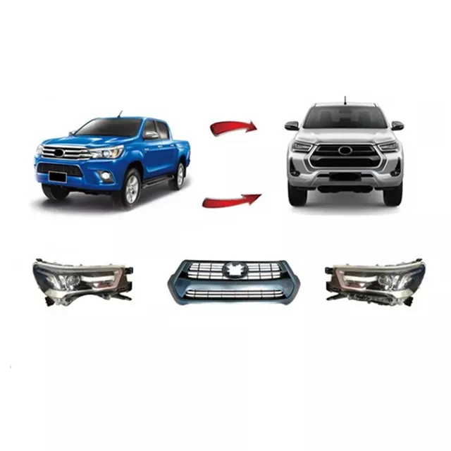 NEW Exterior Accessories Full Combo Set Black body kit for 2016-2020 Hilux Upgrade to 2021 REVO