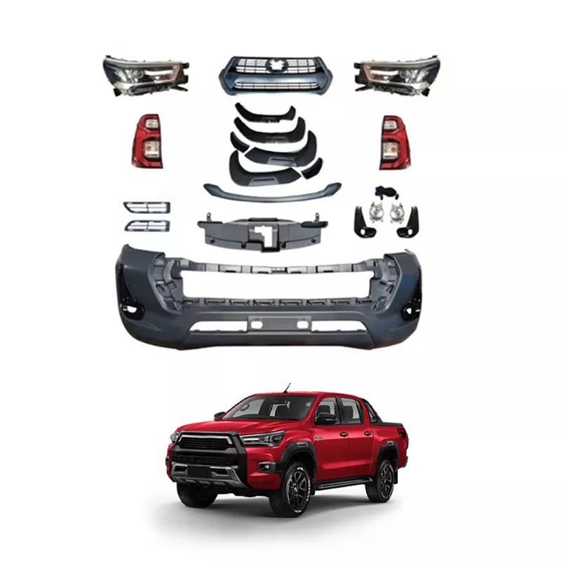 Hot Sell Body Kit Auto Spare Parts Kits Body Car Accessories Body Kit For Hilux Revo Rocco 2016+ Upgrade To Hilux Rocco 2021