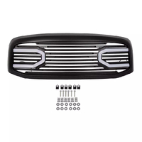 Matte Black Big Horn Horizontal Style Front Bumper Grille With Lights for Ram 1500 2006-2008
