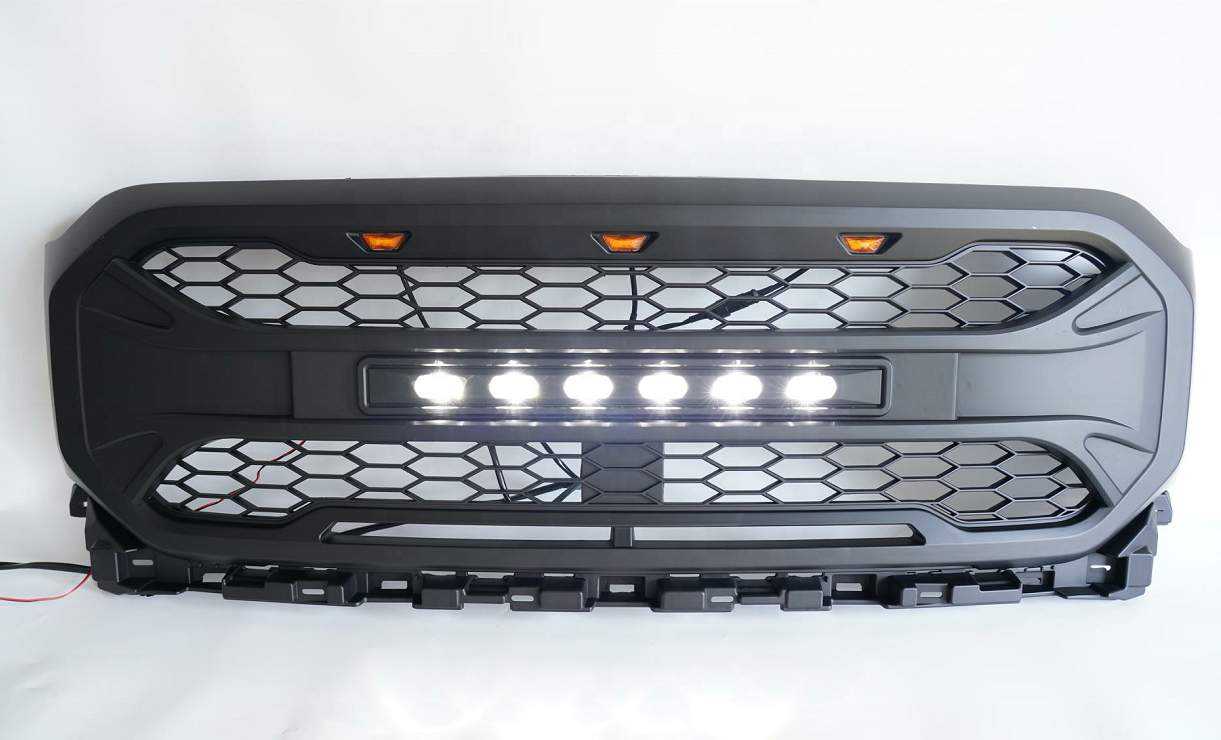 2021 2022 Offroad 4x4 with LED Lights Body Kit Front Grill for F150 Grille Accessories