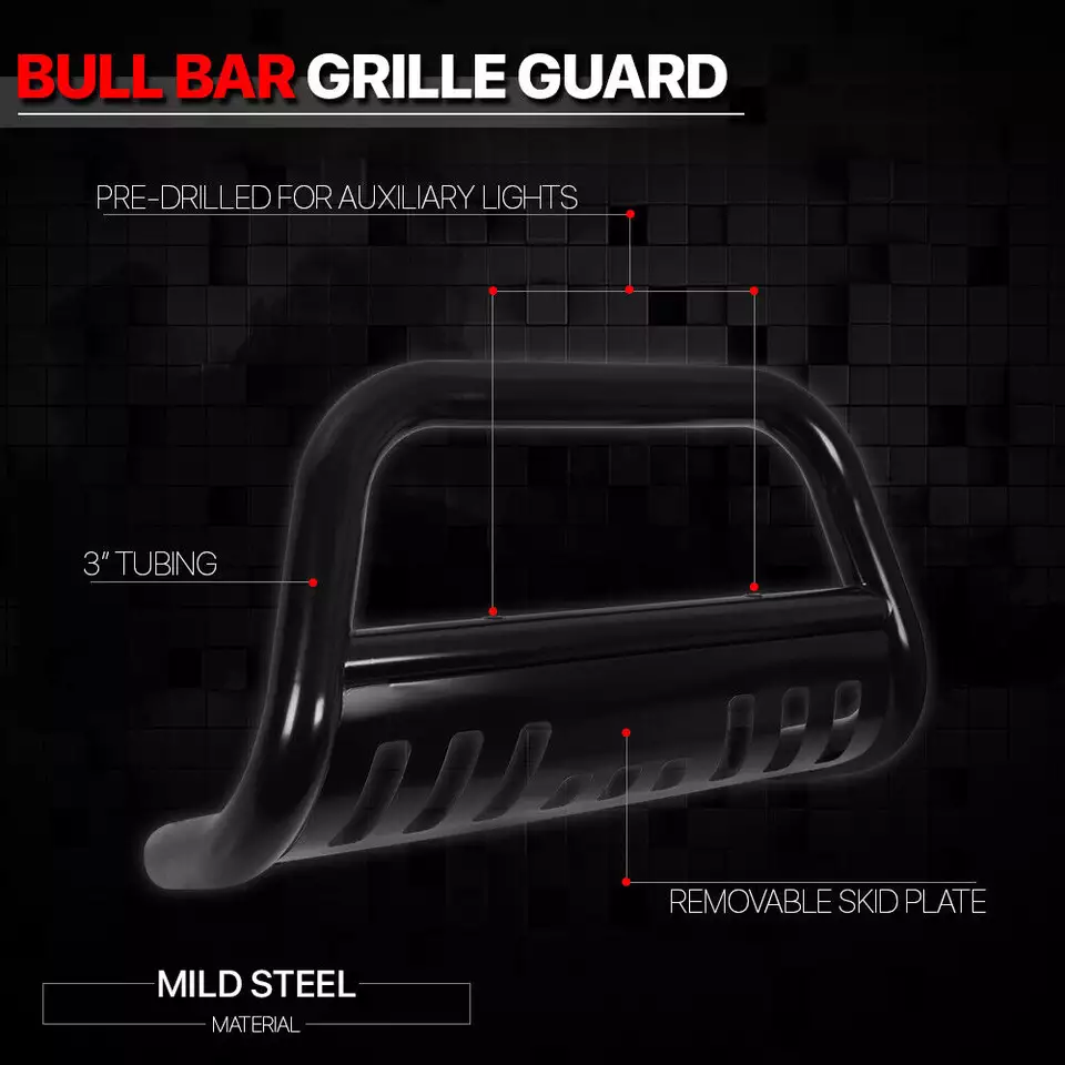 Exterior Accessories Black Steel Bull Bar Bumper Guard for FJ Cruiser 2007-2014