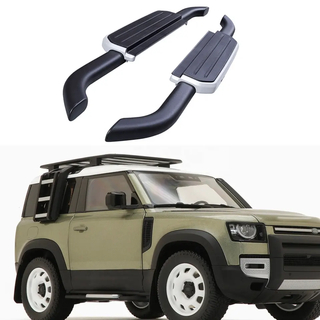 HW BlackSilver Edge Running Boards Fix Side Step for Land Rover Defender 90 2020+