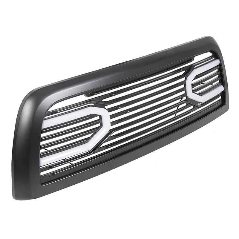 Matte Black ABS Front Bumper Grill With Lights for Ram 1500 2009-2012