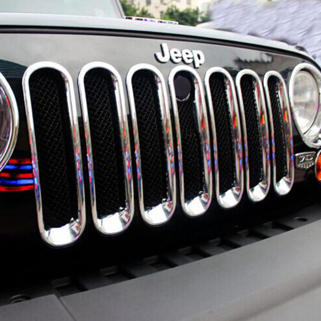 Chrome Circle of Grille for Jeep Wrangler JK
