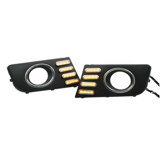 Car Front Bumper Light LED Fog Lights with Turn Signal DRL For Amarok