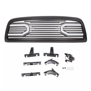 Matte Black ABS Front Bumper Grill With Lights for Ram 1500 2009-2012