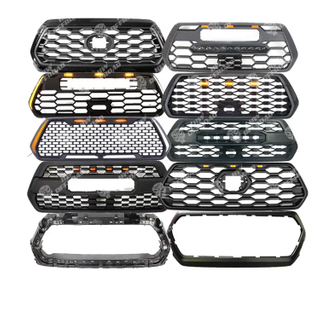 Front Grill with LED Light Accessories 4x4 Parts Grill Frame Bracket Holder Bumper Grille for Tacoma 2016 2017 2018 2019 2020