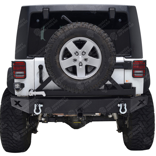 Rear Bumper with Spare Tire Carrier for Jeep Wrangler JK